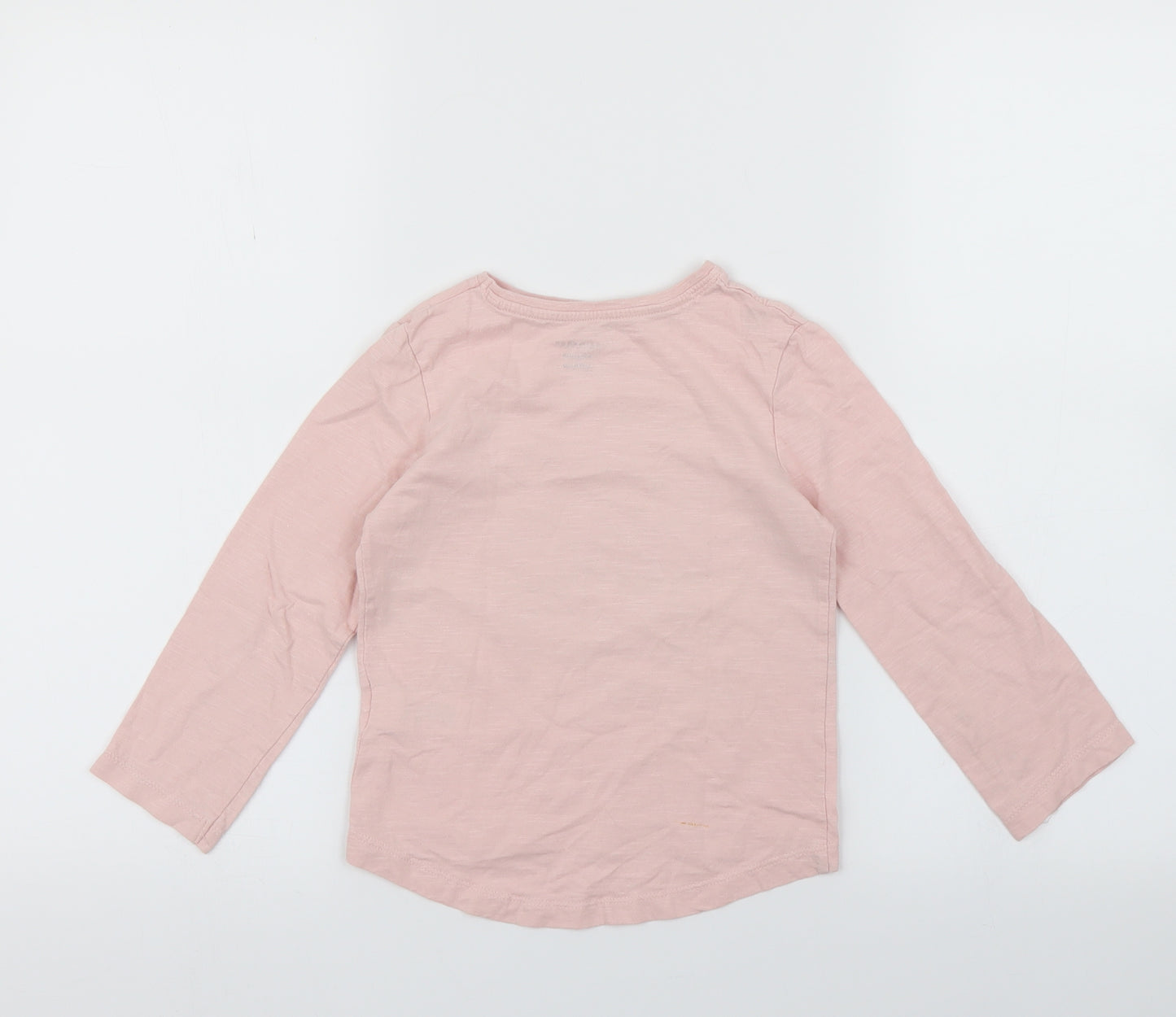 Primark Girls Pink Animal Print  Basic T-Shirt Size 4-5 Years  - butteflies