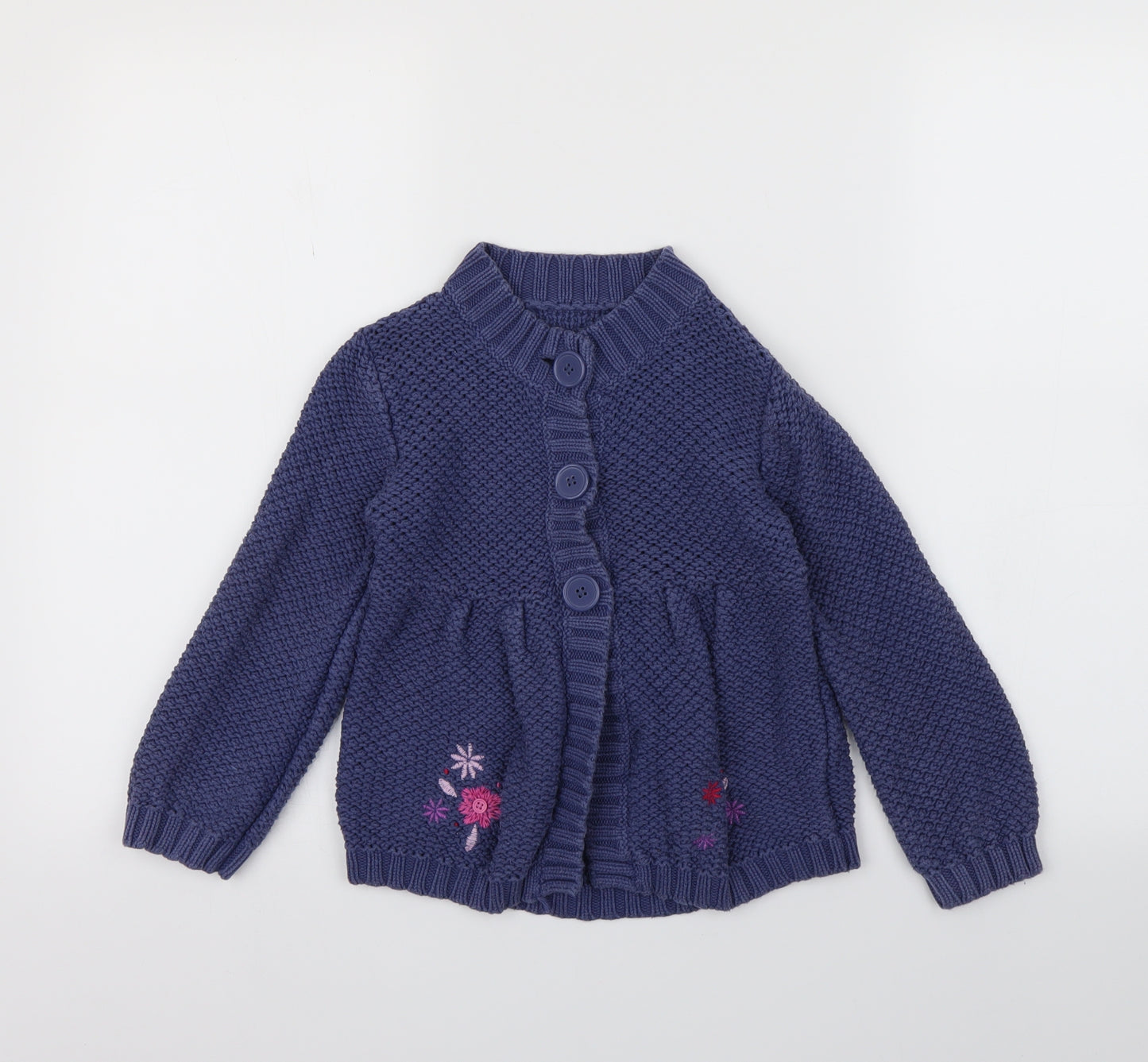 Preworn Womens Purple Floral  Cardigan Jumper Size 40