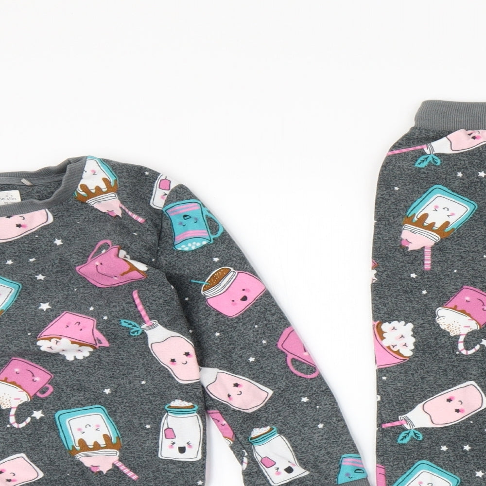 NEXT Girls Grey Polka Dot  Cami Pyjama Pants Size 5 Years  - drinks