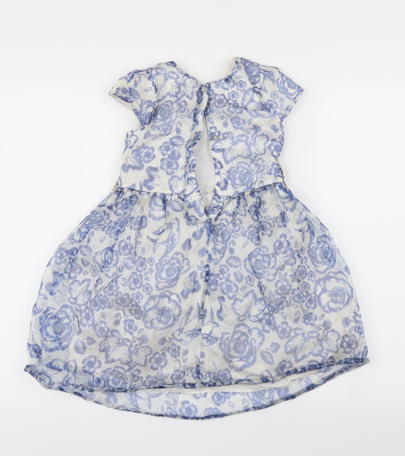H&M Girls Blue Floral  A-Line  Size 6-7 Years