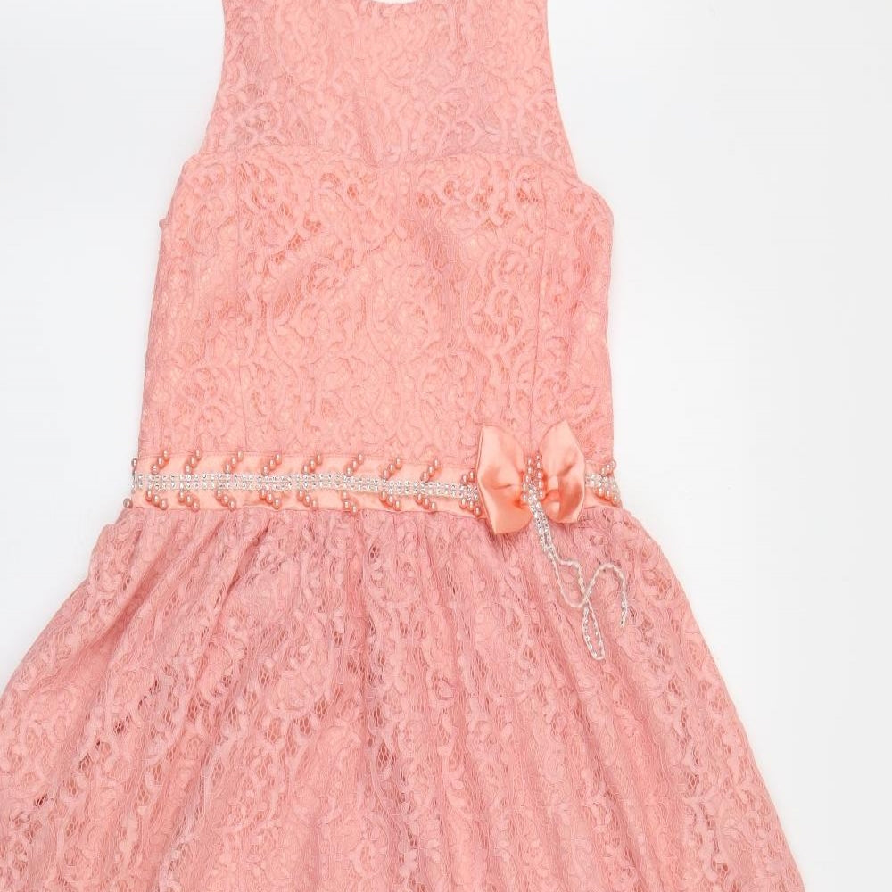 Novo Style Womens Pink Floral  A-Line  Size 14