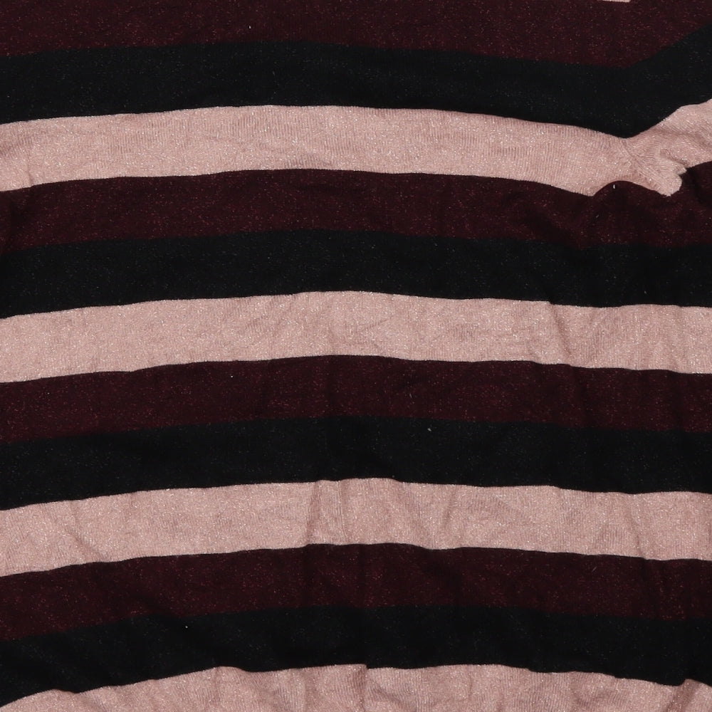 F&F Womens Purple Striped  Basic Polo Size 20