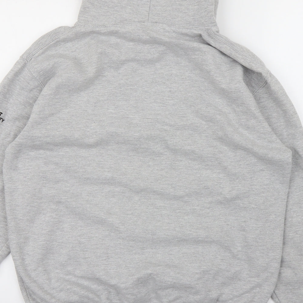 all we do is  Mens Grey   Pullover Hoodie Size M  - leeds beckett