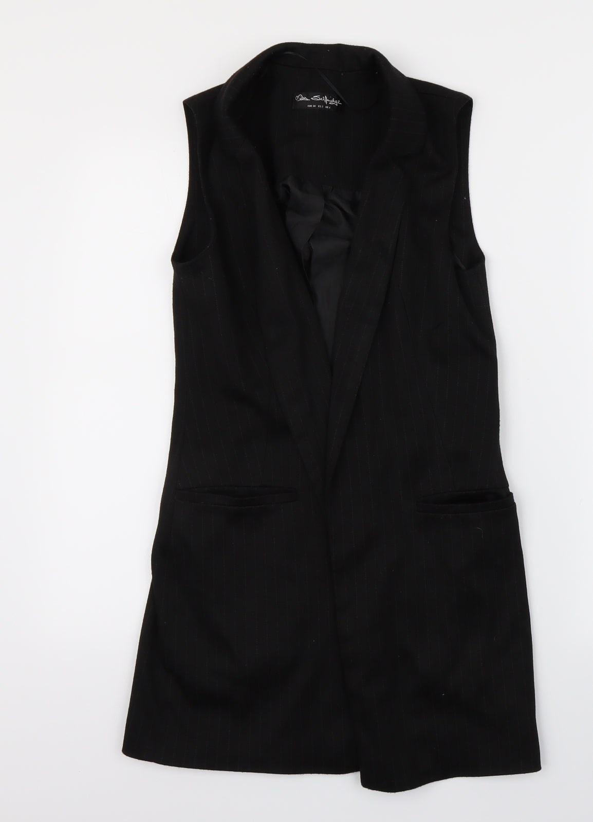 Miss Selfridge Womens Black Striped  Jacket  Size 6