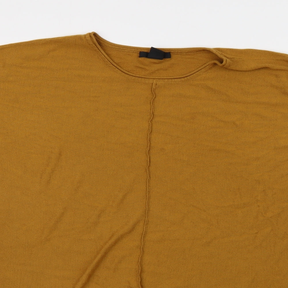 H&M Womens Yellow   Basic T-Shirt Size S