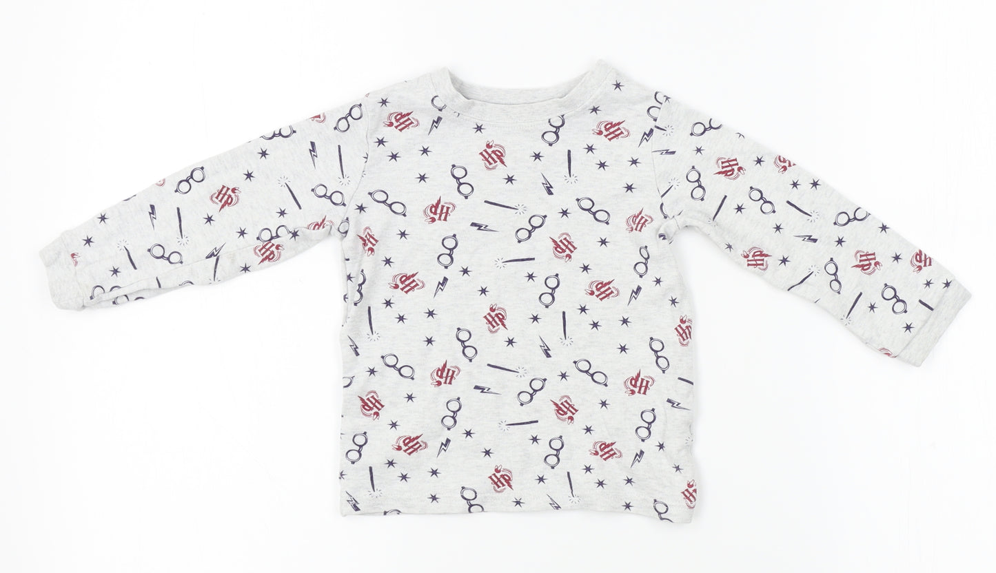 George Boys Grey    Pyjama Top Size 2-3 Years  - harry potter
