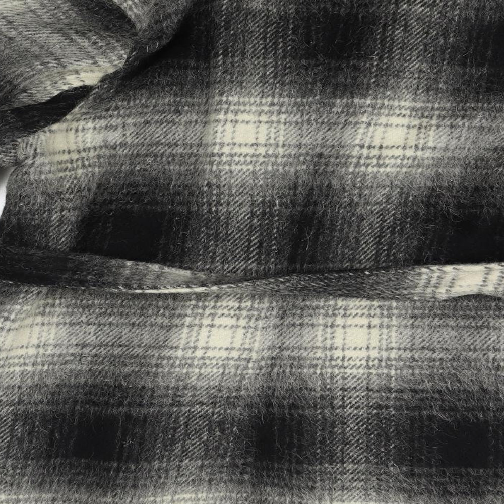 store twenty one Womens Grey Plaid  Overcoat Coat Size 16