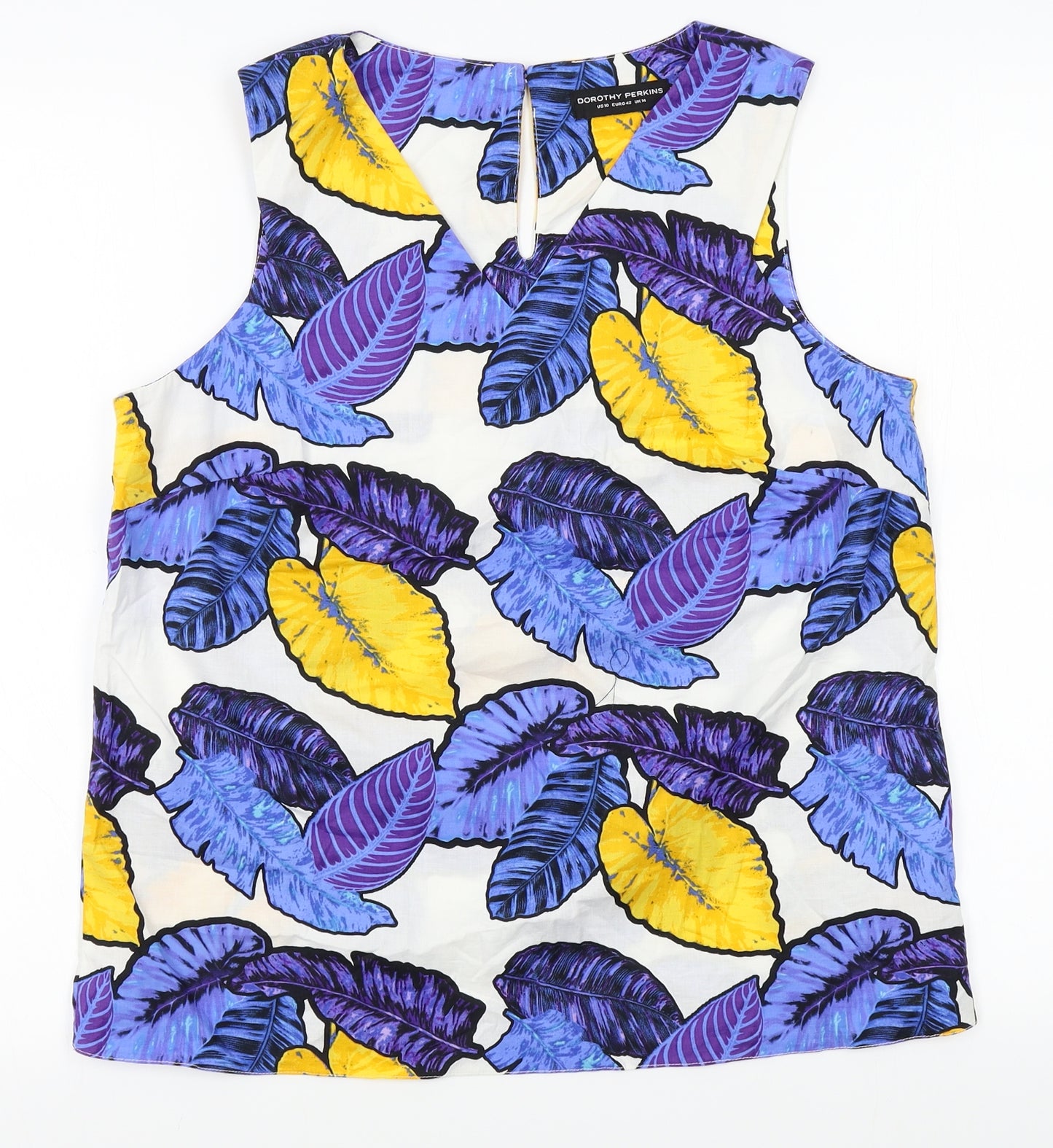Dorothy Perkins Womens Blue Floral  Basic Tank Size 14