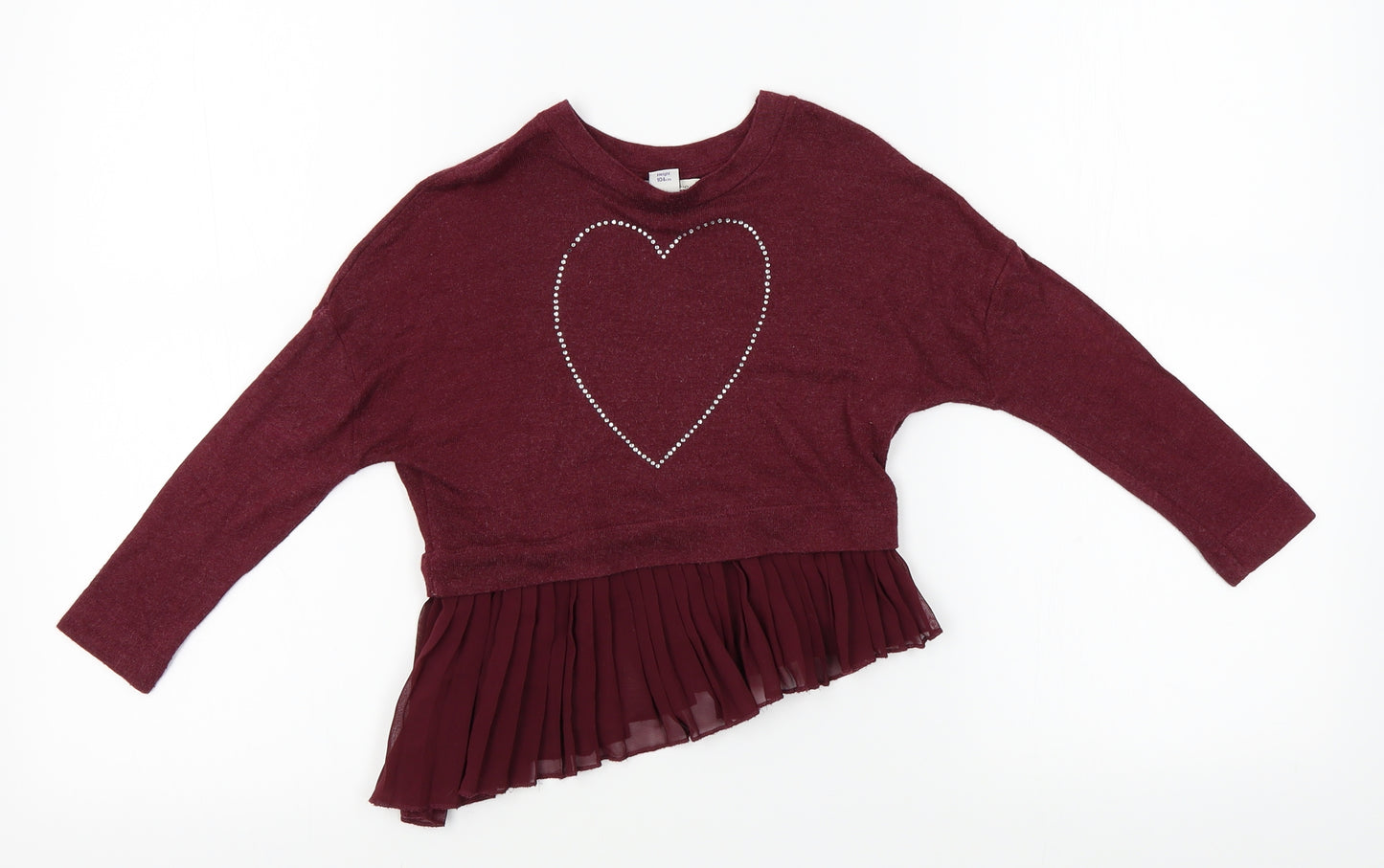 River Island Girls Red   Basic T-Shirt Size 3-4 Years