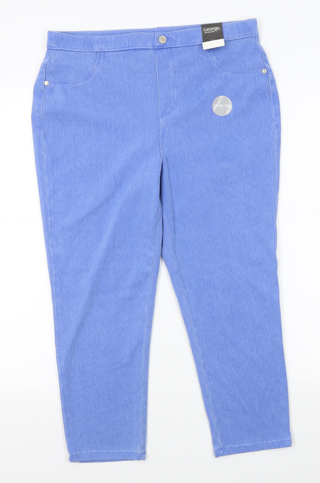 George Womens Blue   Trousers  Size 14 L21 in - crop leg