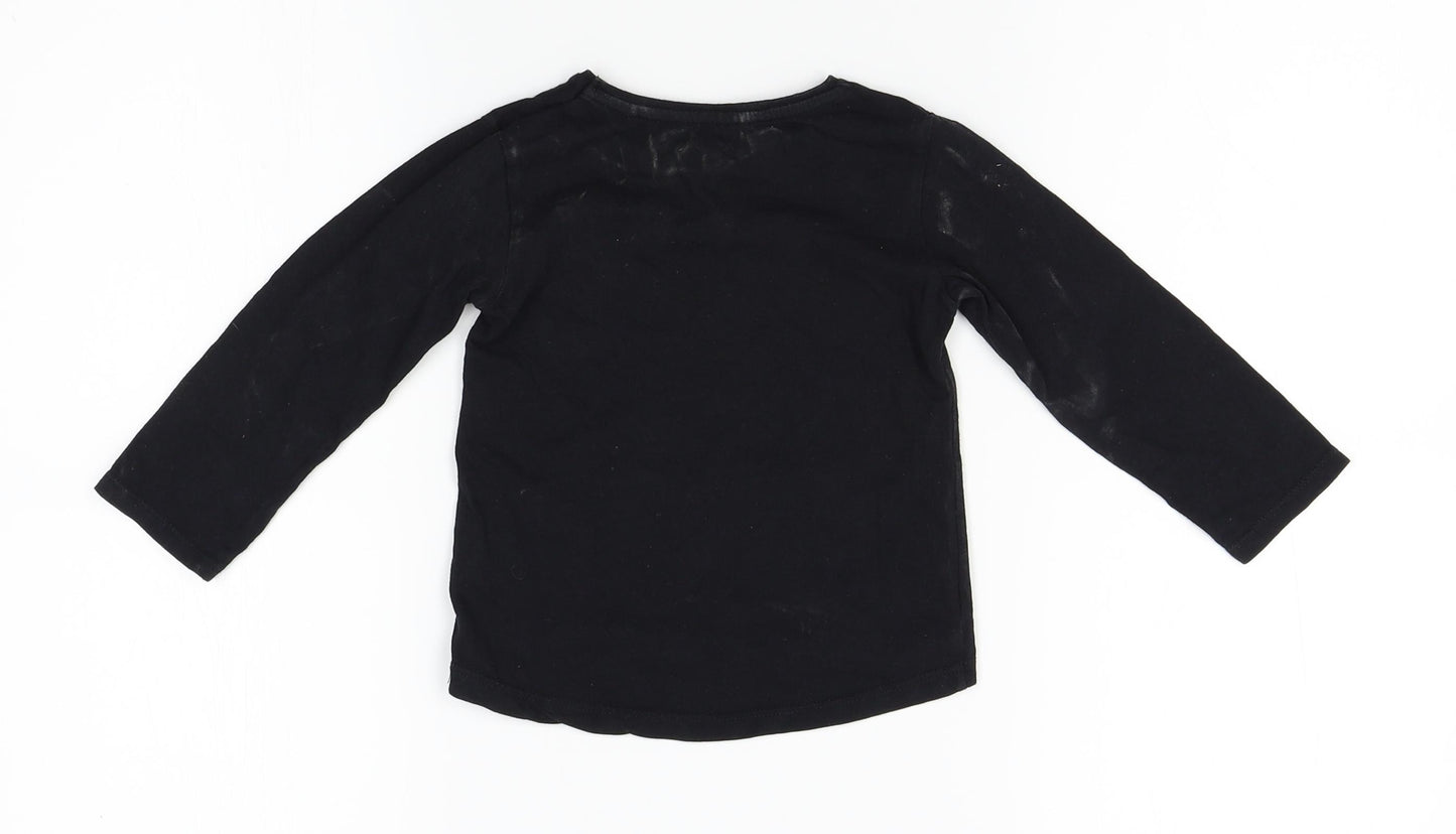 River Island Girls Black   Basic T-Shirt Size 18-24 Months