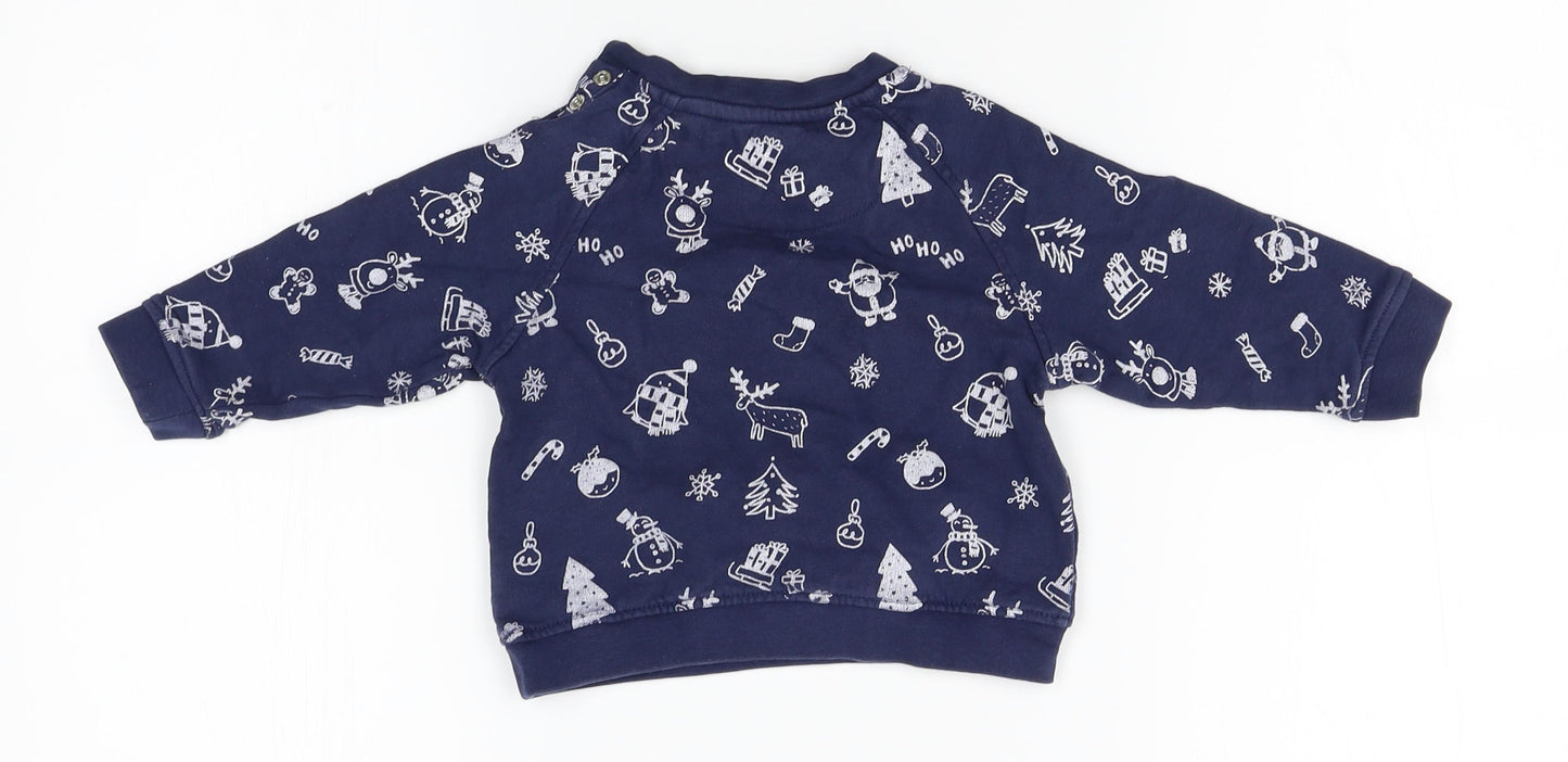 Mothercare Baby Blue   Pullover Jumper Size 12-18 Months