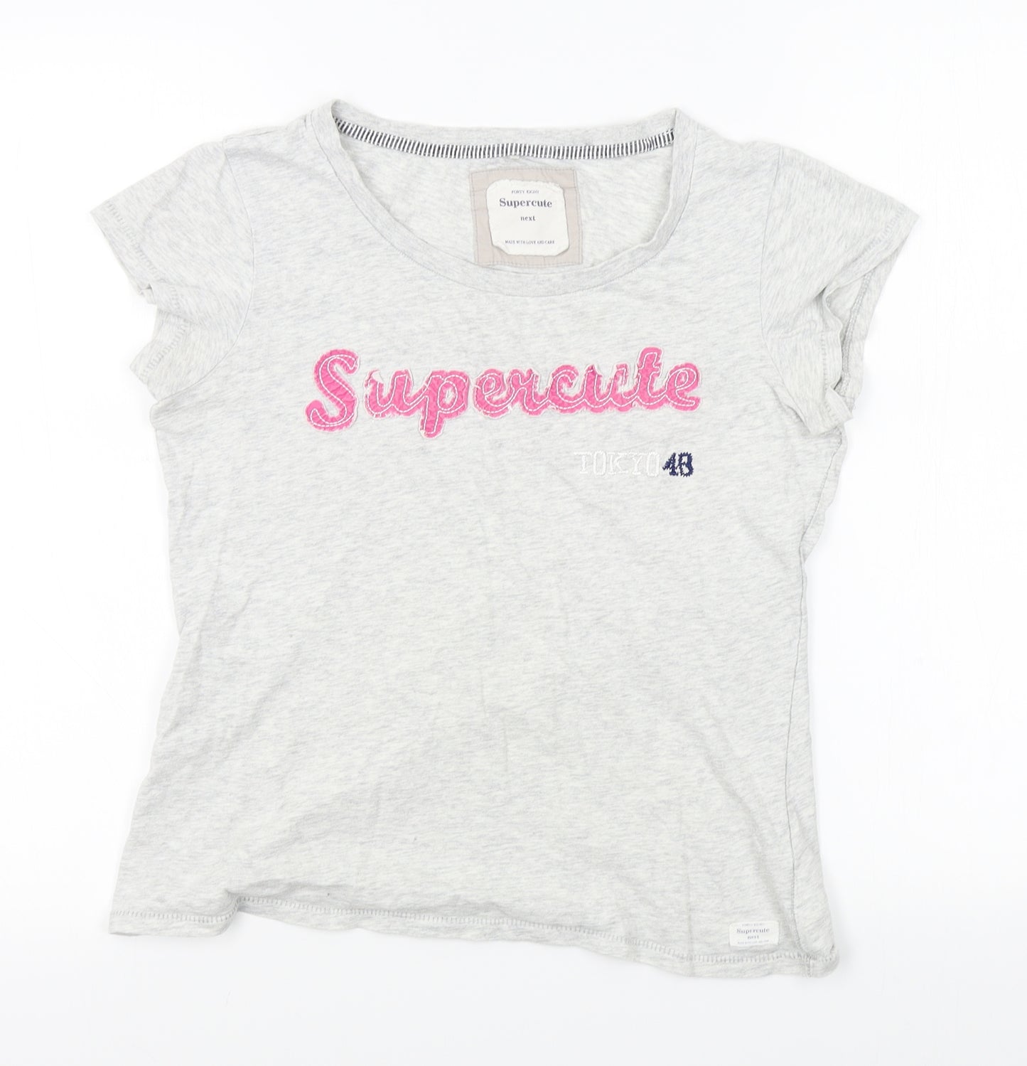 NEXT Girls Grey   Basic T-Shirt Size 14 Years