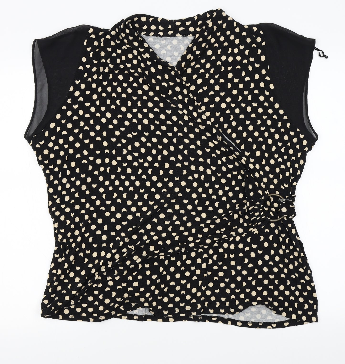 George Womens Black Polka Dot  Basic T-Shirt Size 22