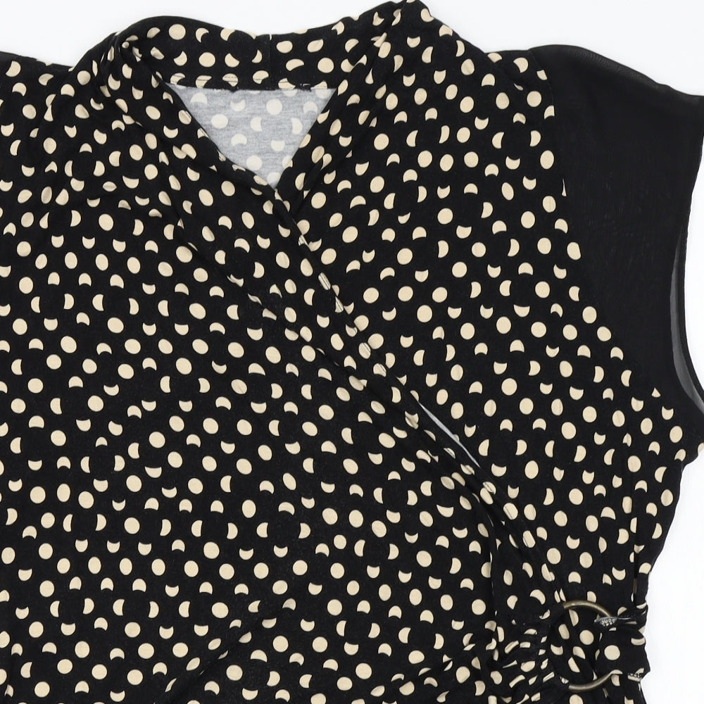 George Womens Black Polka Dot  Basic T-Shirt Size 22