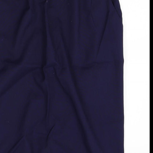 Perrie Womens Blue   Straight & Pencil Skirt Size 14  - belted
