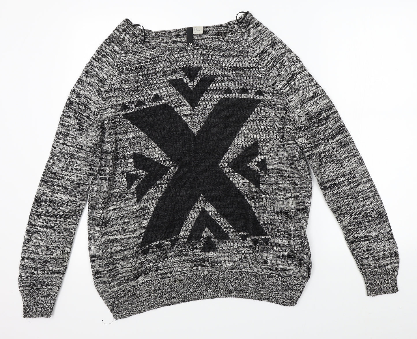 H&M Womens Grey   Pullover Jumper Size M