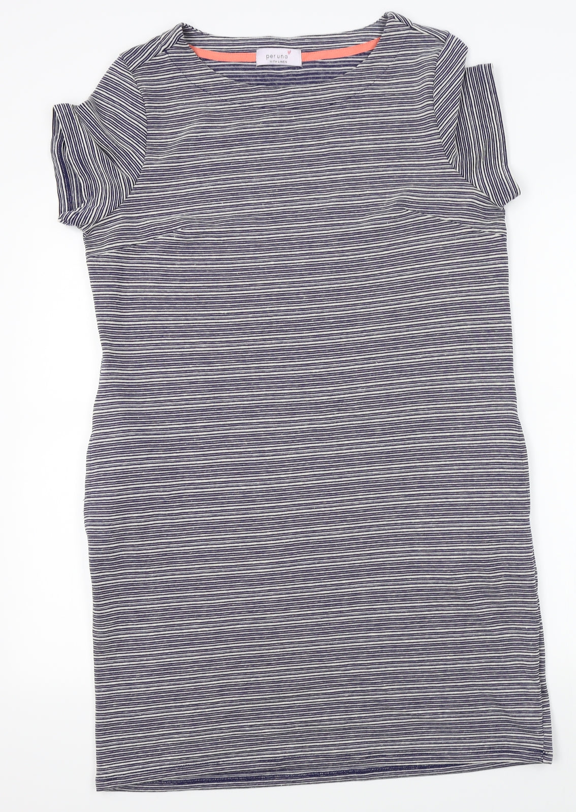 M&S Womens Grey Striped  Pencil Dress  Size 14