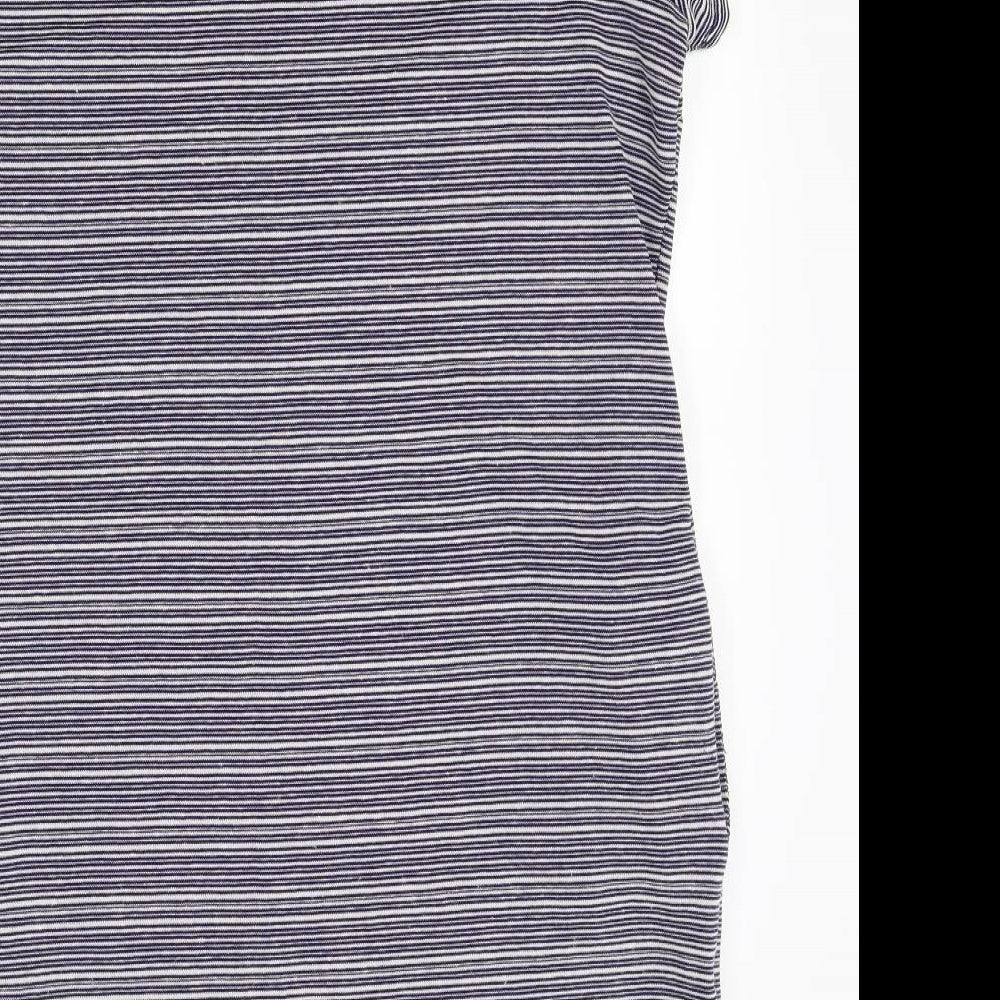 M&S Womens Grey Striped  Pencil Dress  Size 14