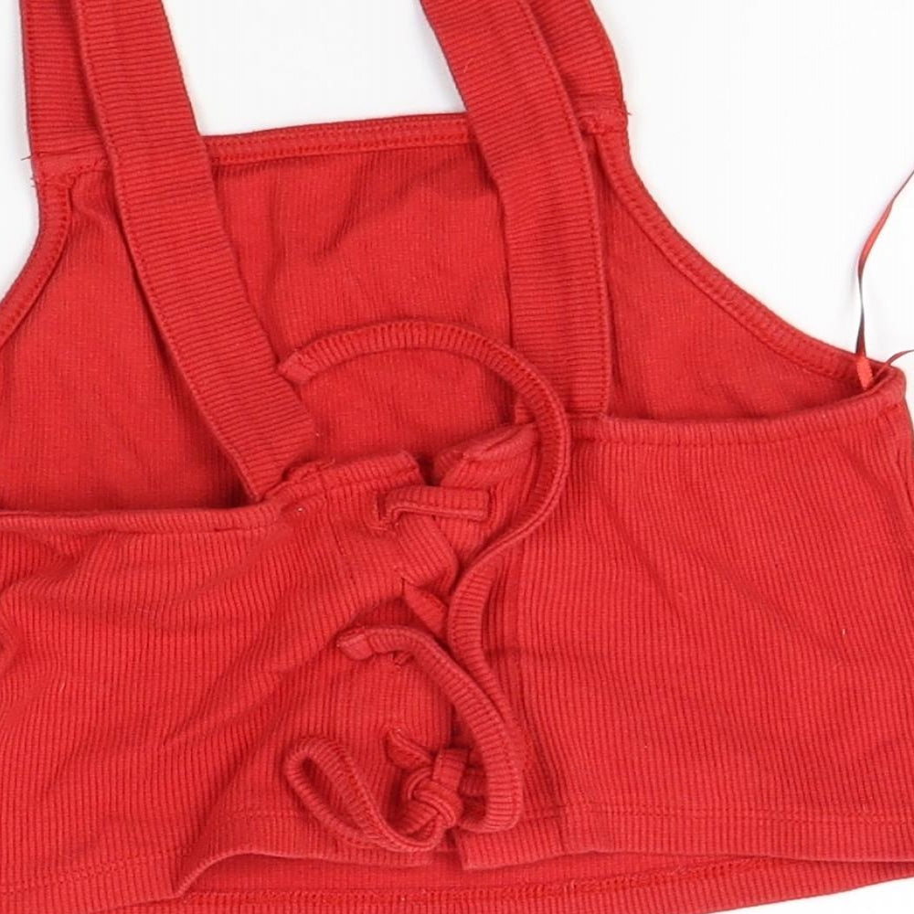 New Look Womens Red   Cropped Tank Size 10