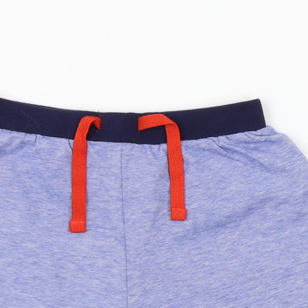 Nutmeg Boys Blue Striped  Sweat Shorts Size 3-4 Years