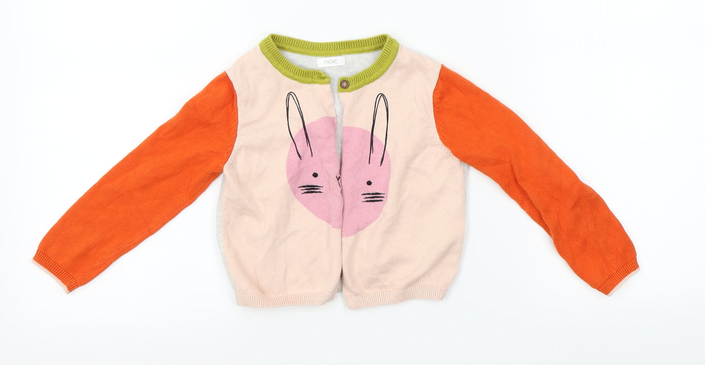 NEXT Boys Orange   Cardigan Jumper Size 2-3 Years
