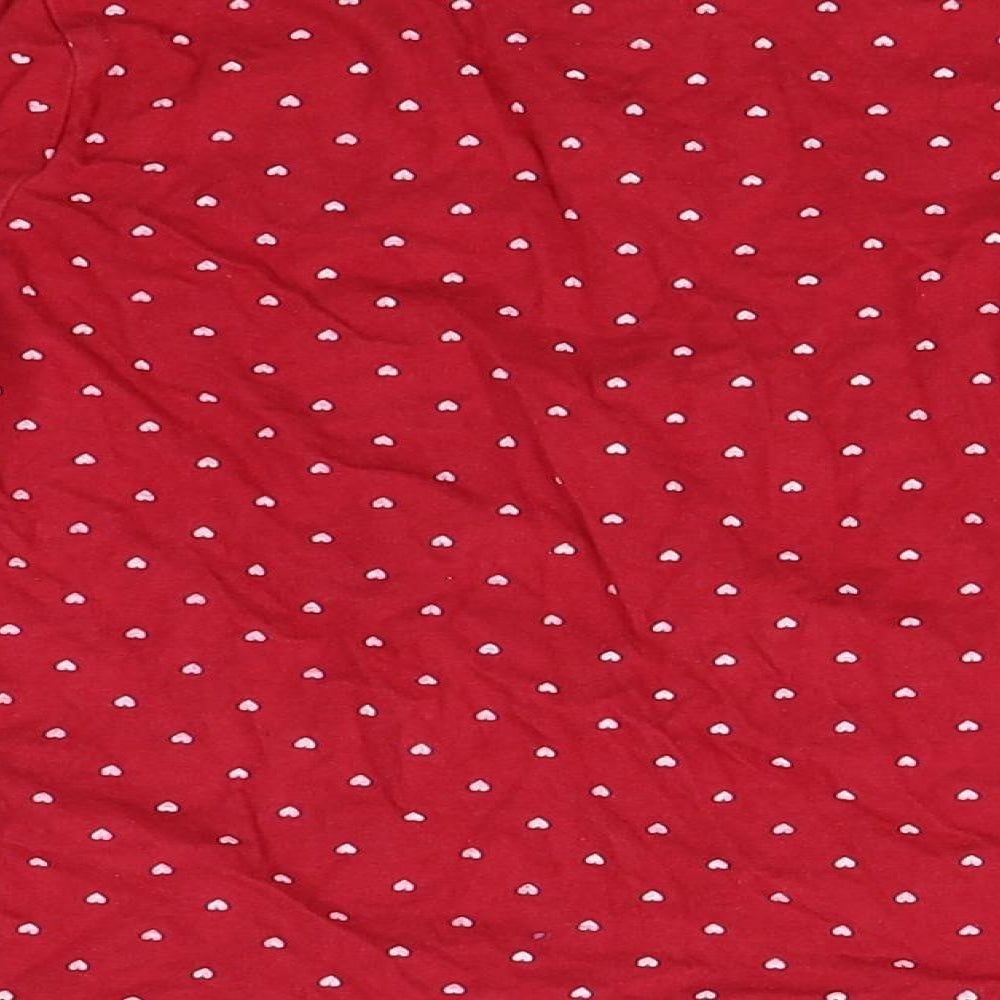 Primark Girls Red Polka Dot  Basic T-Shirt Size 6-7 Years
