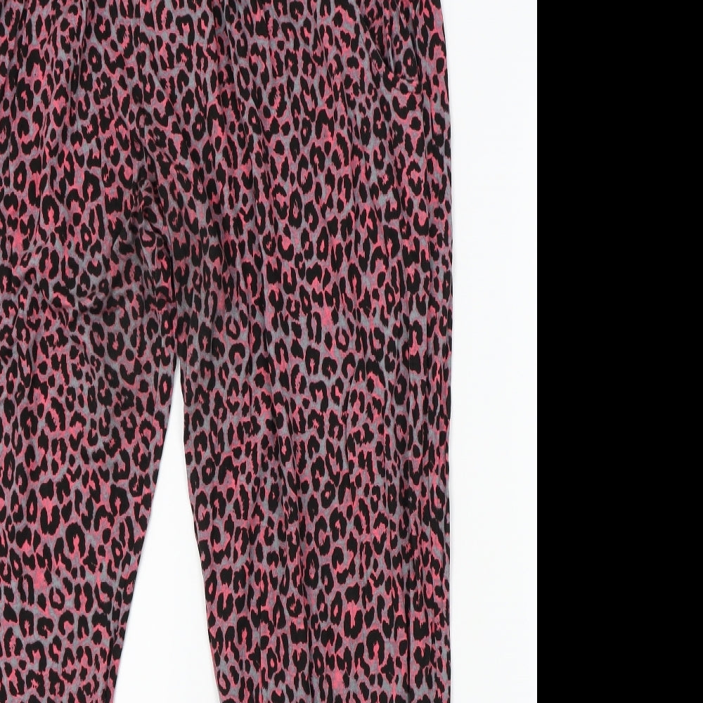 Damned delux Womens Pink Animal Print   Lounge Pants Size L