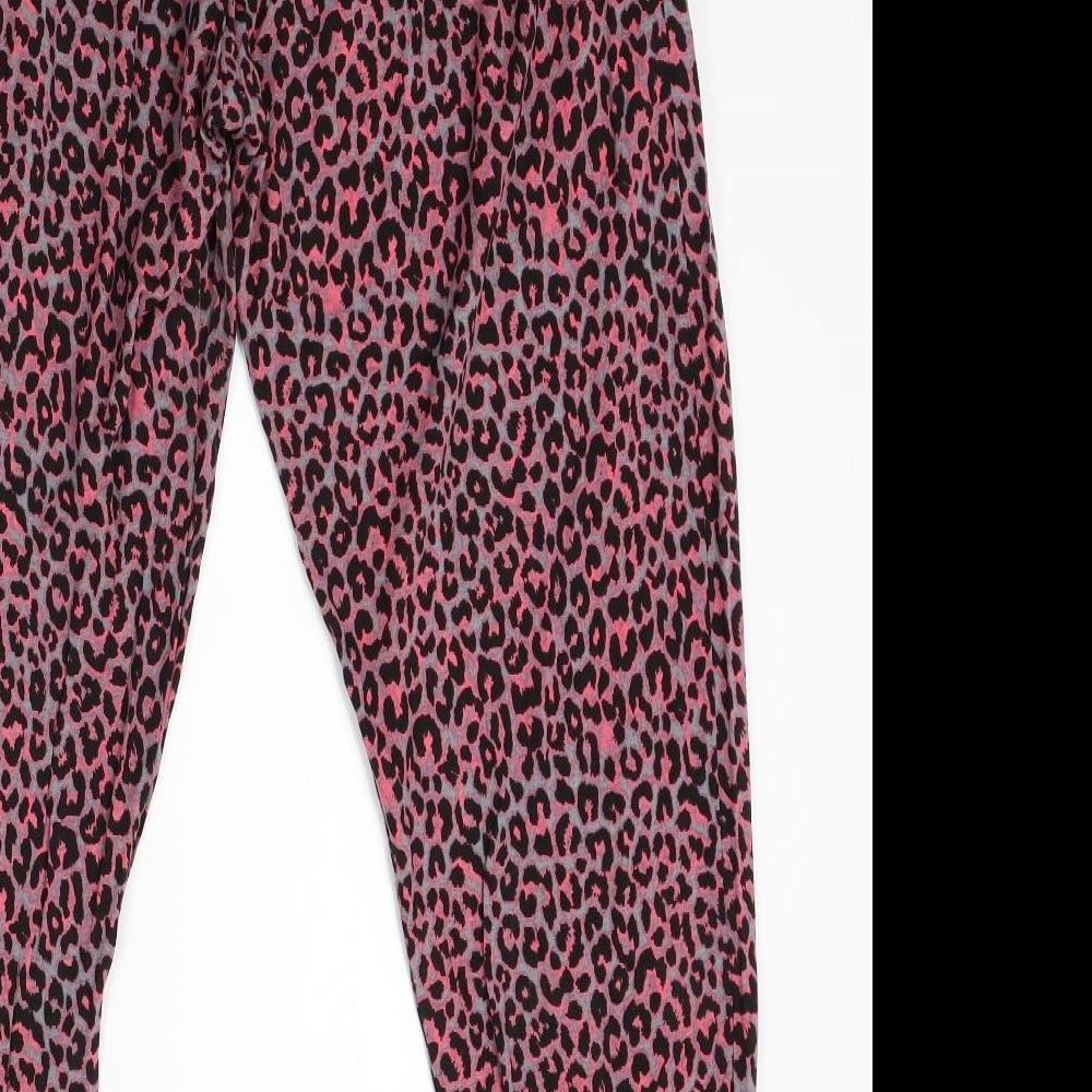 Damned delux Womens Pink Animal Print   Lounge Pants Size L