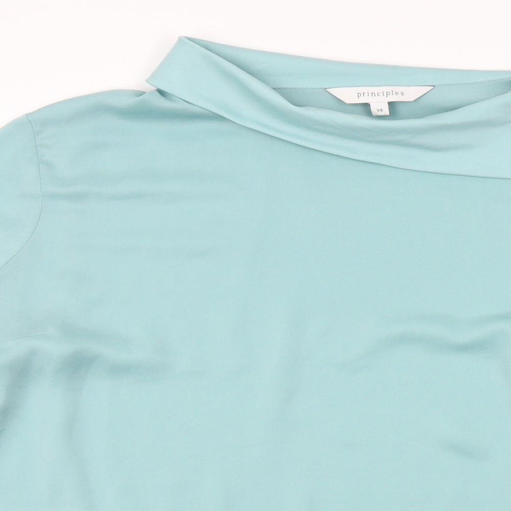 Principles Womens Blue   Basic Blouse Size 14