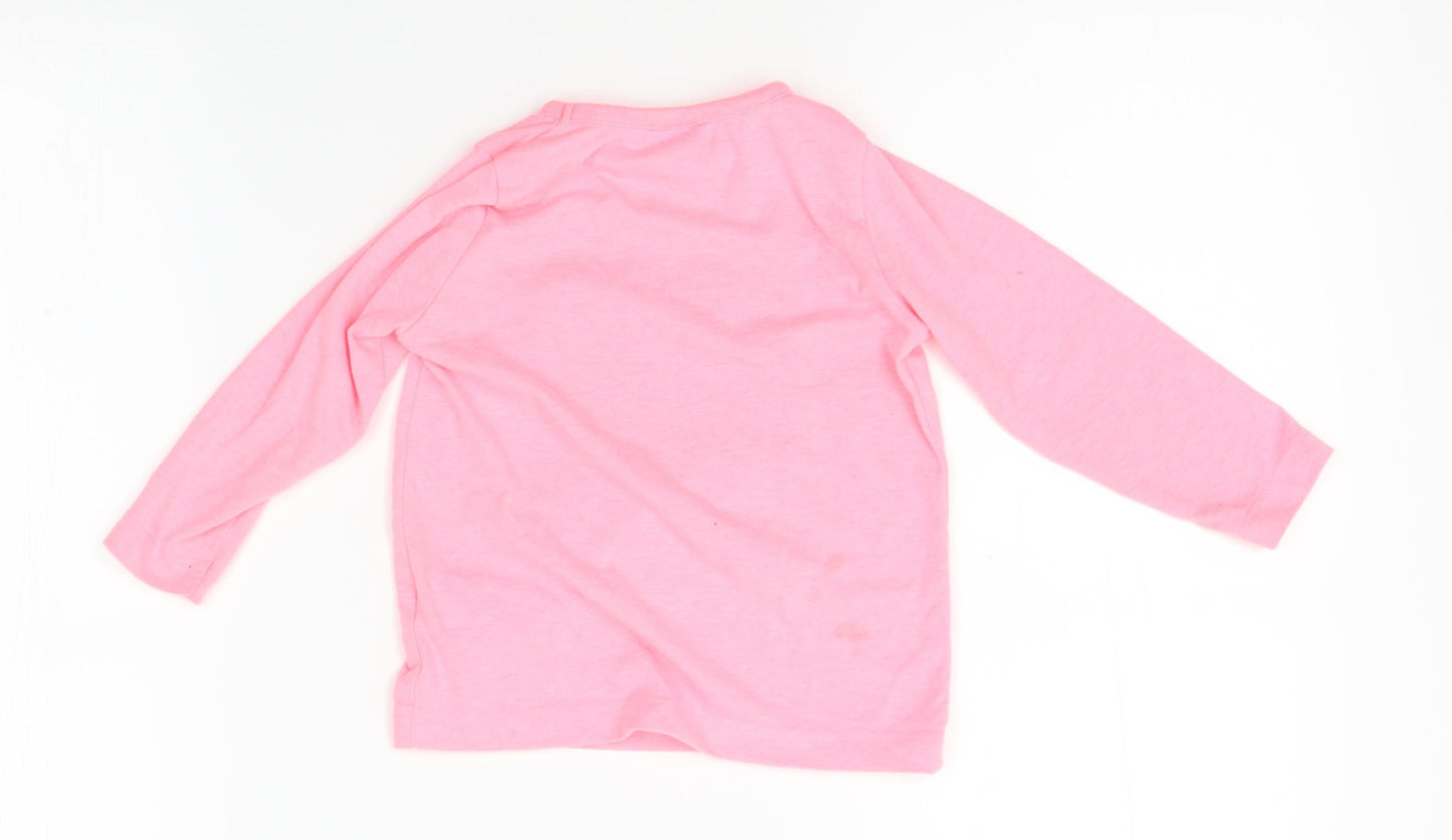 Primark Girls Pink   Basic T-Shirt Size 18-24 Months  - mickey mouse, disney