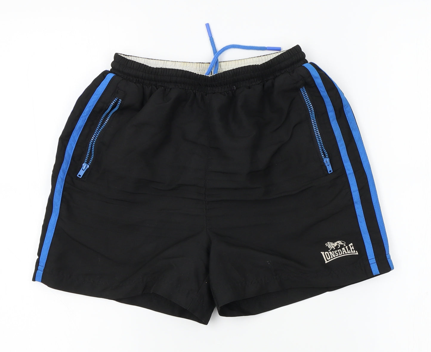 Lonsdale Boys Black   Bermuda Shorts Size 9-10 Years - swim