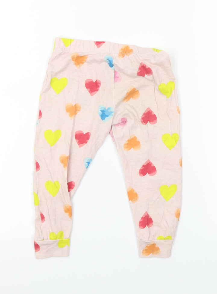 F&F Girls Pink    Pyjama Pants Size 2-3 Years