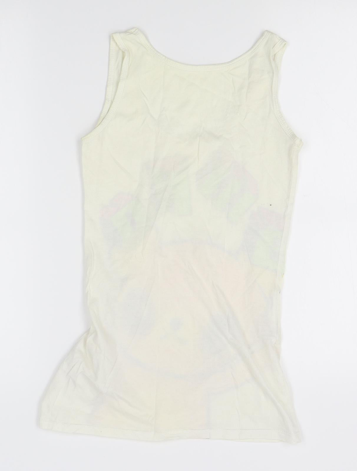 nuscreenprints Womens White   Basic T-Shirt Size S