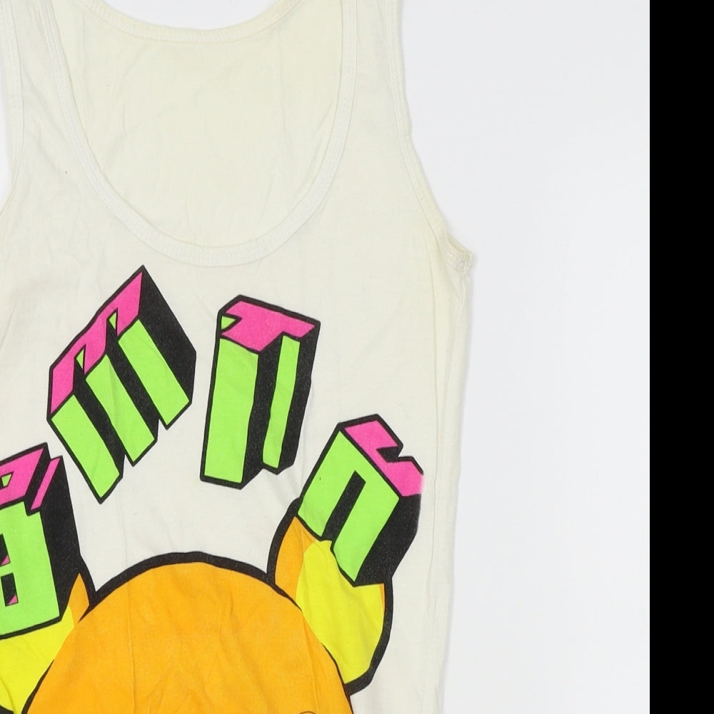 nuscreenprints Womens White   Basic T-Shirt Size S