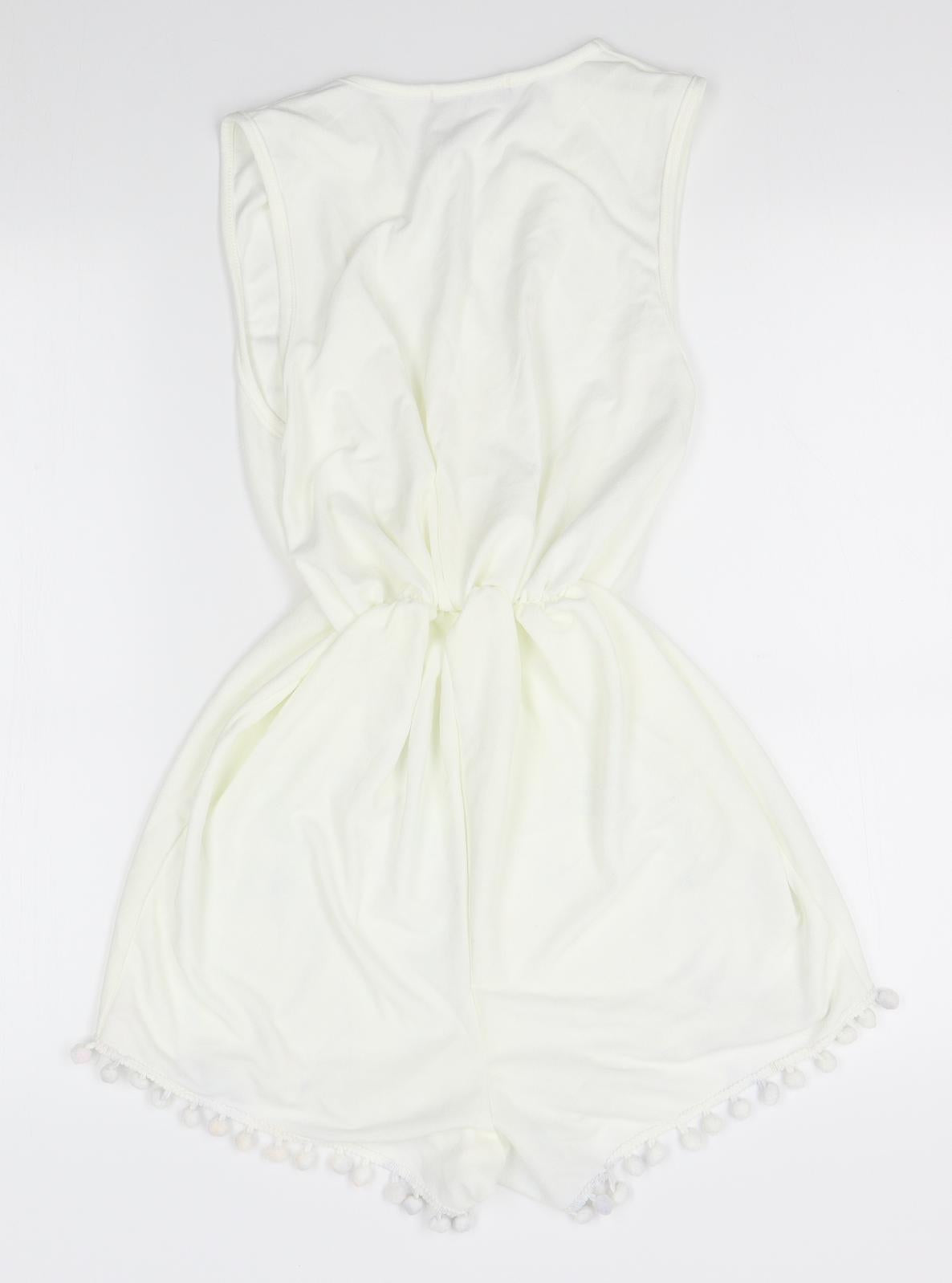 Missguided Womens White   Romper One-Piece Size 12