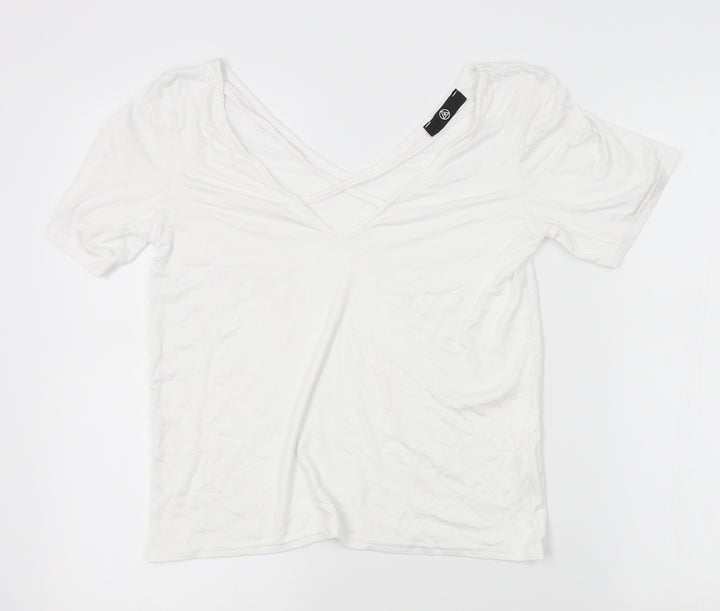 Missguided Womens White   Basic Blouse Size S  - strappy