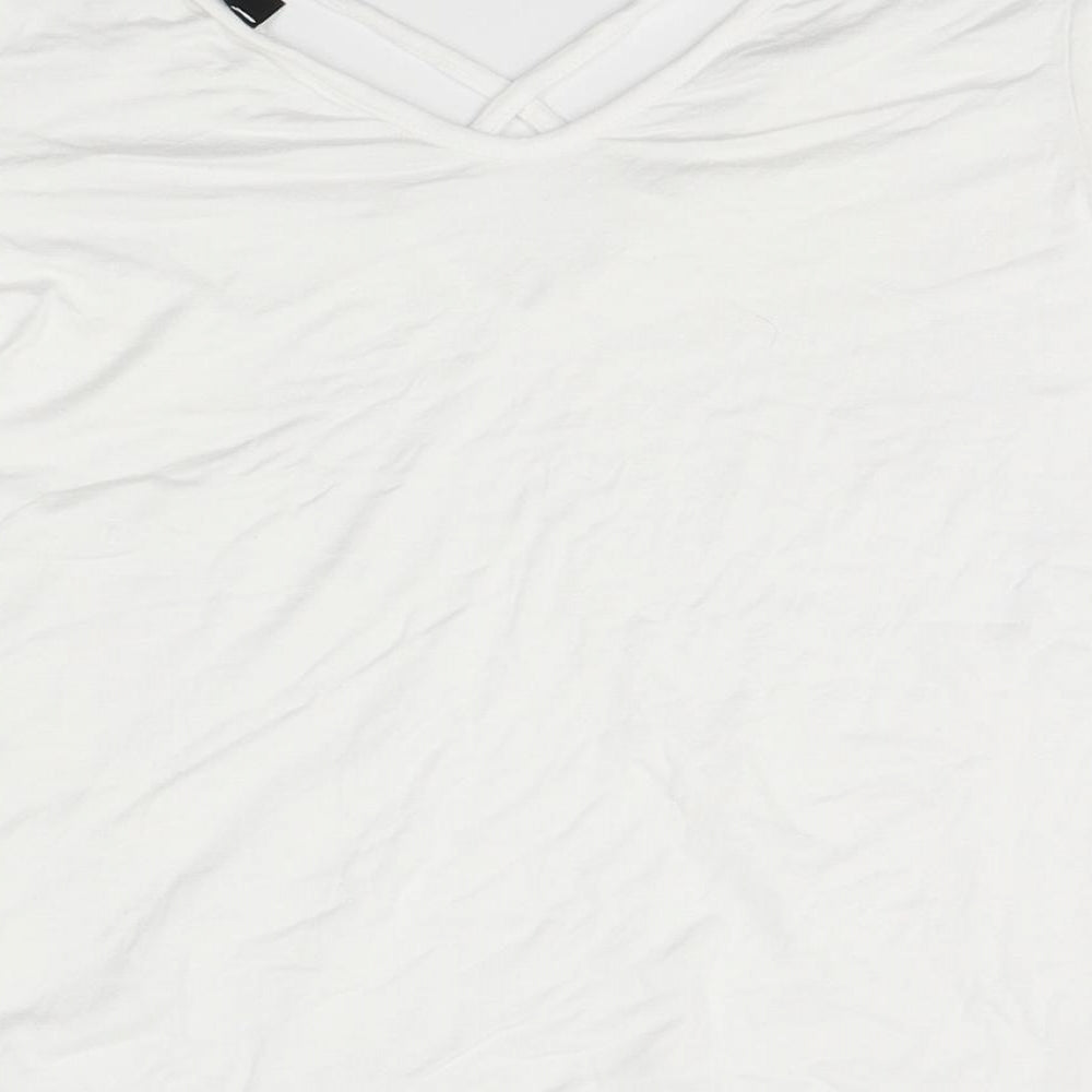 Missguided Womens White   Basic Blouse Size S  - strappy