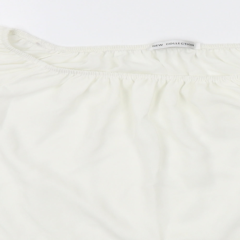 New collection Womens White   Basic Blouse Size L