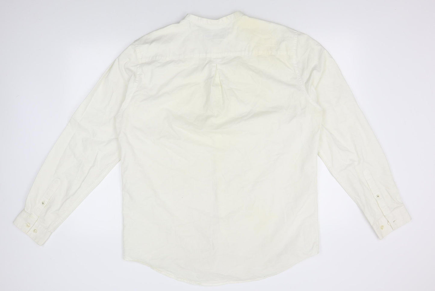 River Island Mens White    Button-Up Size L