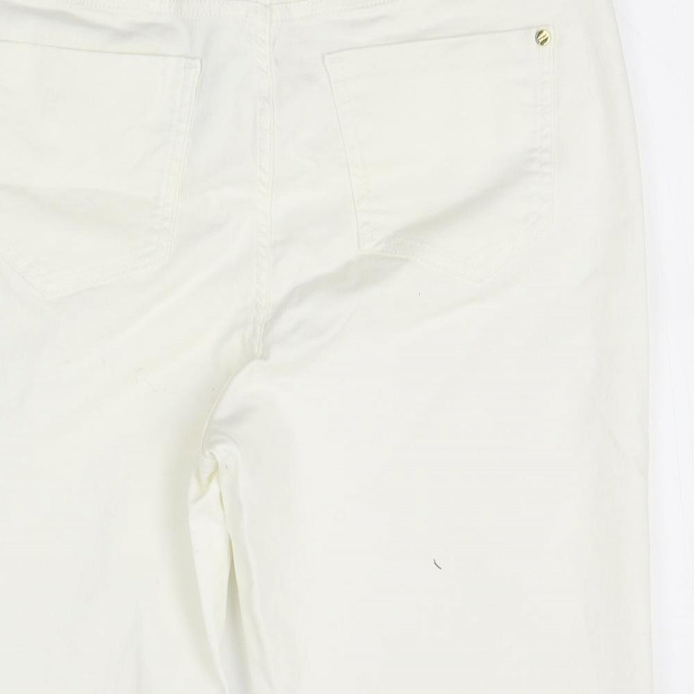 M&S Womens White    Shorts Size 14 - Jean shorts
