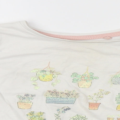 TU Girls White   Basic T-Shirt Size 2-3 Years  - gardening