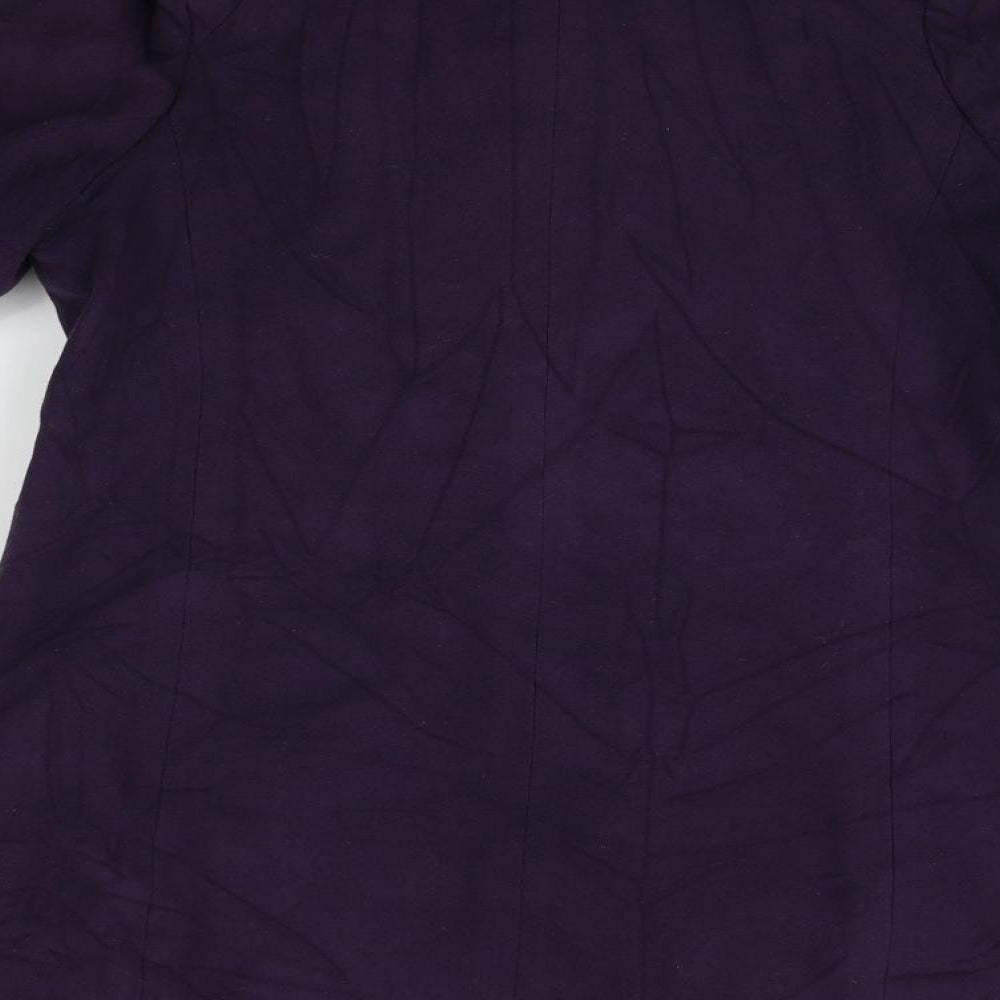 BHS Womens Purple   Overcoat Coat Size 16