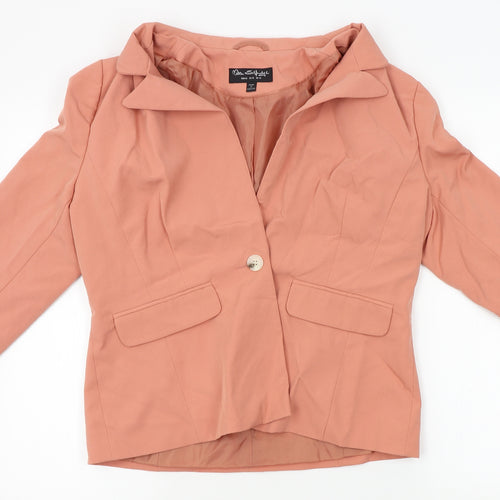 Miss Selfridge Womens Orange   Jacket Blazer Size 14