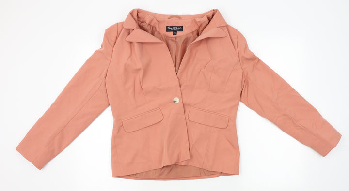 Miss Selfridge Womens Orange   Jacket Blazer Size 14