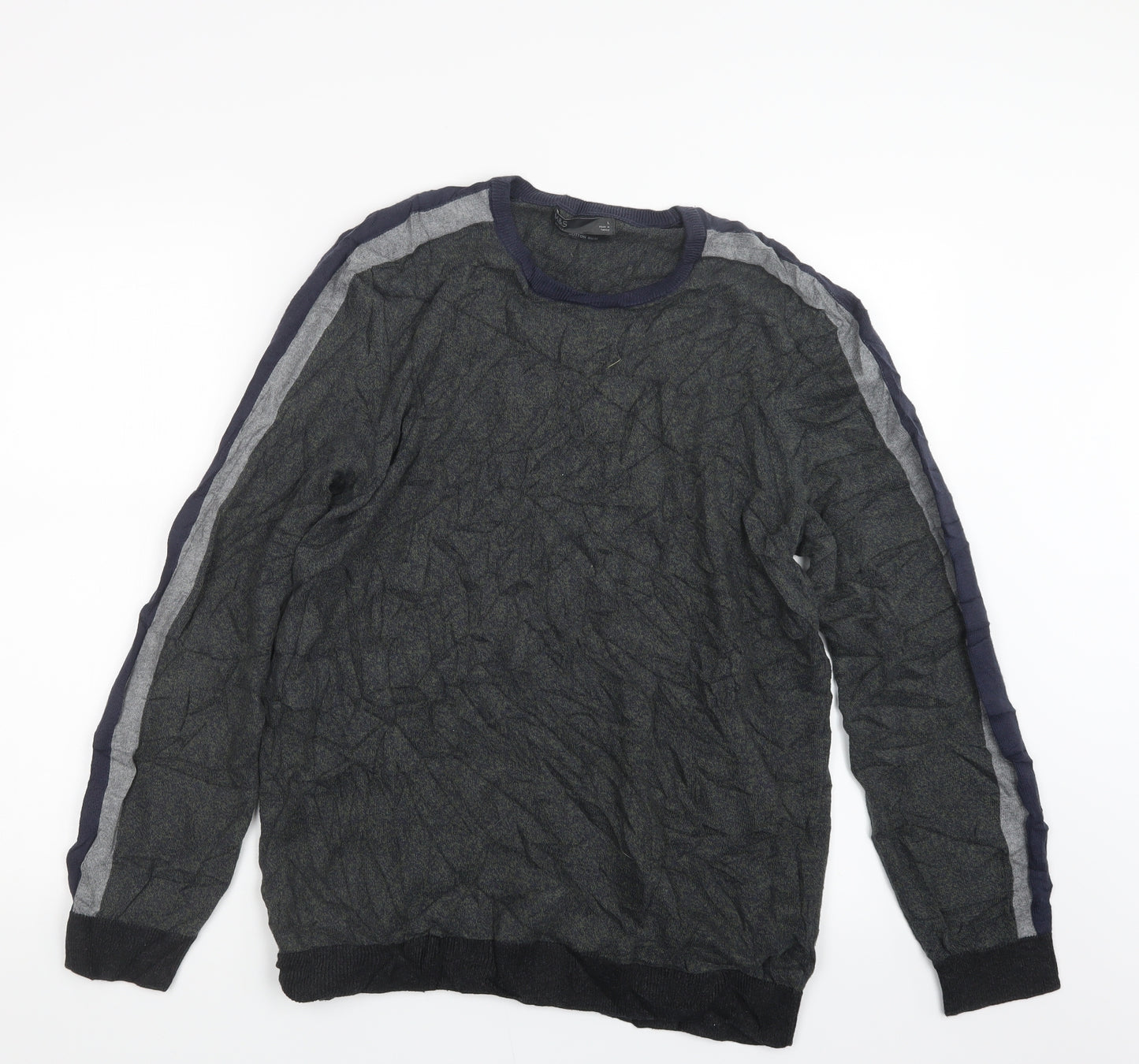 Marks and Spencer Mens Grey  Knit Pullover Jumper Size L