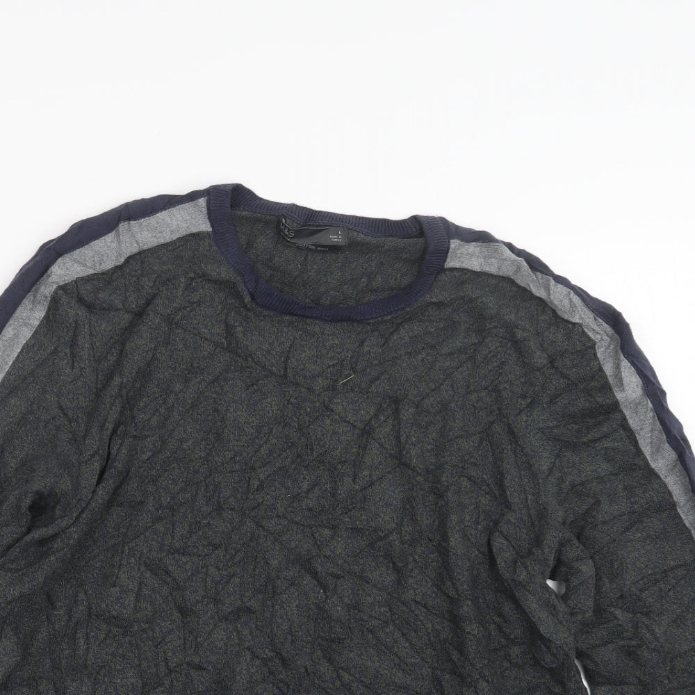 Marks and Spencer Mens Grey  Knit Pullover Jumper Size L