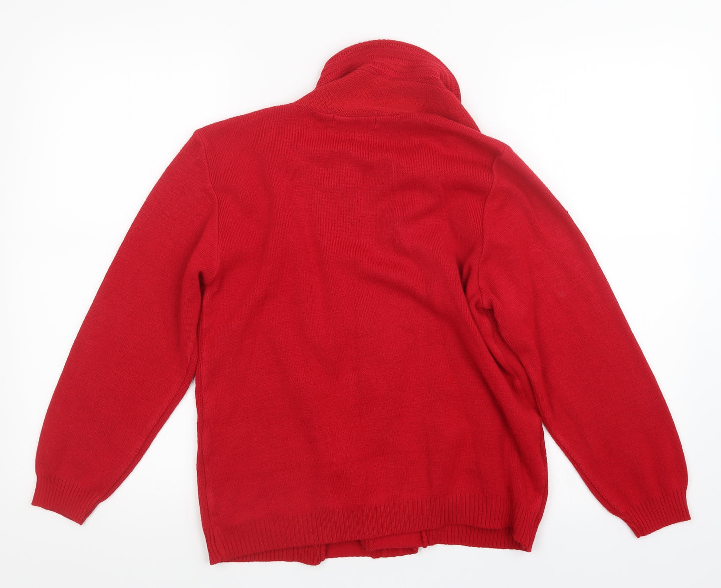 Beaumonde Womens Red  Knit Cardigan Jumper Size S  - Top and cardigan in one
