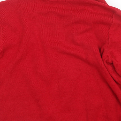 Beaumonde Womens Red  Knit Cardigan Jumper Size S  - Top and cardigan in one