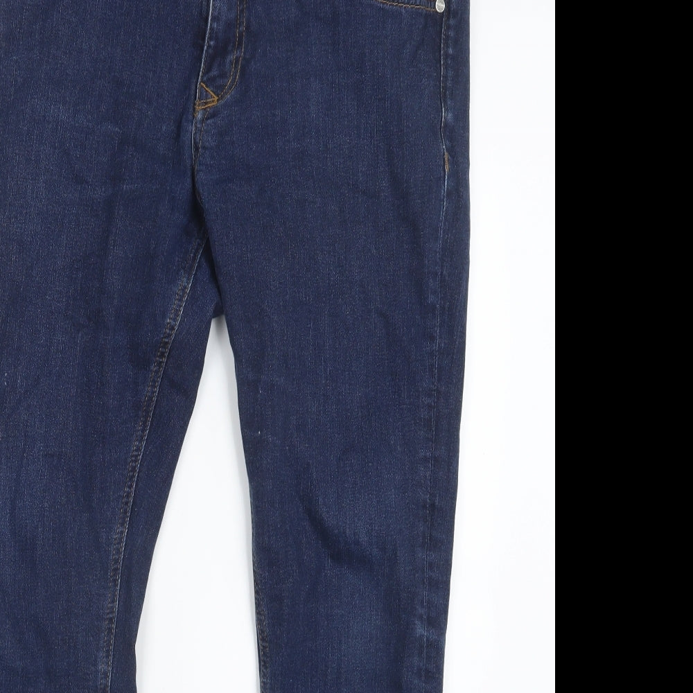 River Island Mens Blue  Denim Straight Jeans Size 34 in L27 in